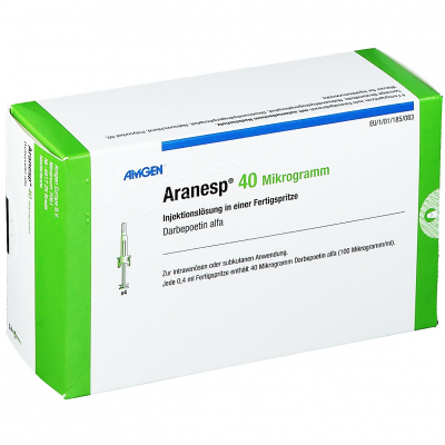 Aranesp 40 mcg ( Darbepoetin Alfa ) 4 Pre-Filled Syringes
